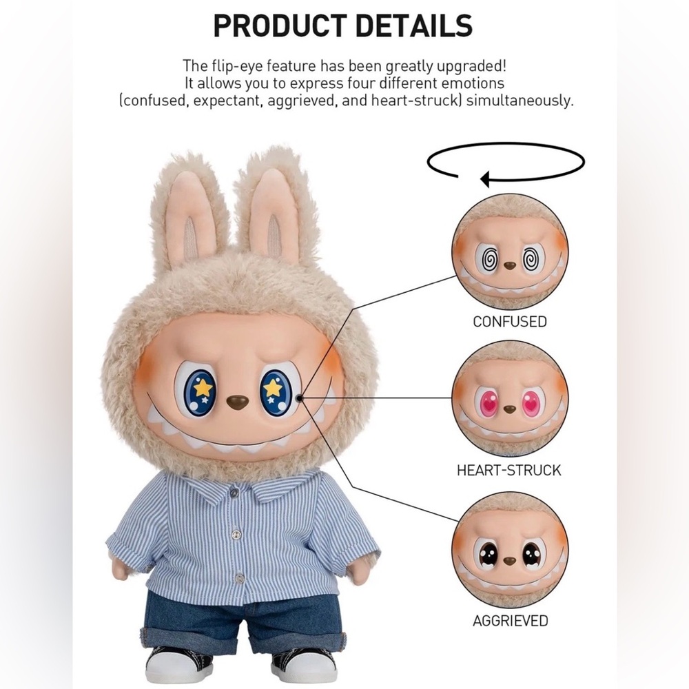 Pop MART Labubu the Monsters Flip with Me Vinyl Plush Doll Authentic - Picture 6 of 10